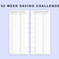 Skinny Classic HP Inserts - 52 Week Saving Challenge