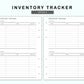 Personal Wide Inserts - Inventory Tracker