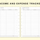 Classic HP Inserts - Income and Expense Tracker