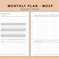 Mini Happy Planner Inserts - Monthly Plan - MO2P - with Habit Tracker