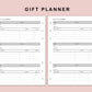 B6 Inserts - Gift Planner