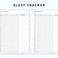 Personal Wide Inserts - Sleep Tracker
