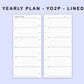 Skinny Classic HP Inserts - Yearly Plan - YO2P - Lined