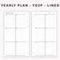 Personal Inserts - Yearly Plan - YO2P - Lined