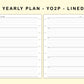 Classic HP Inserts - Yearly Plan - YO2P - Lined