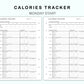 Personal Wide Inserts - Calories Tracker