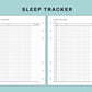 B6 Wide Inserts - Sleep Tracker