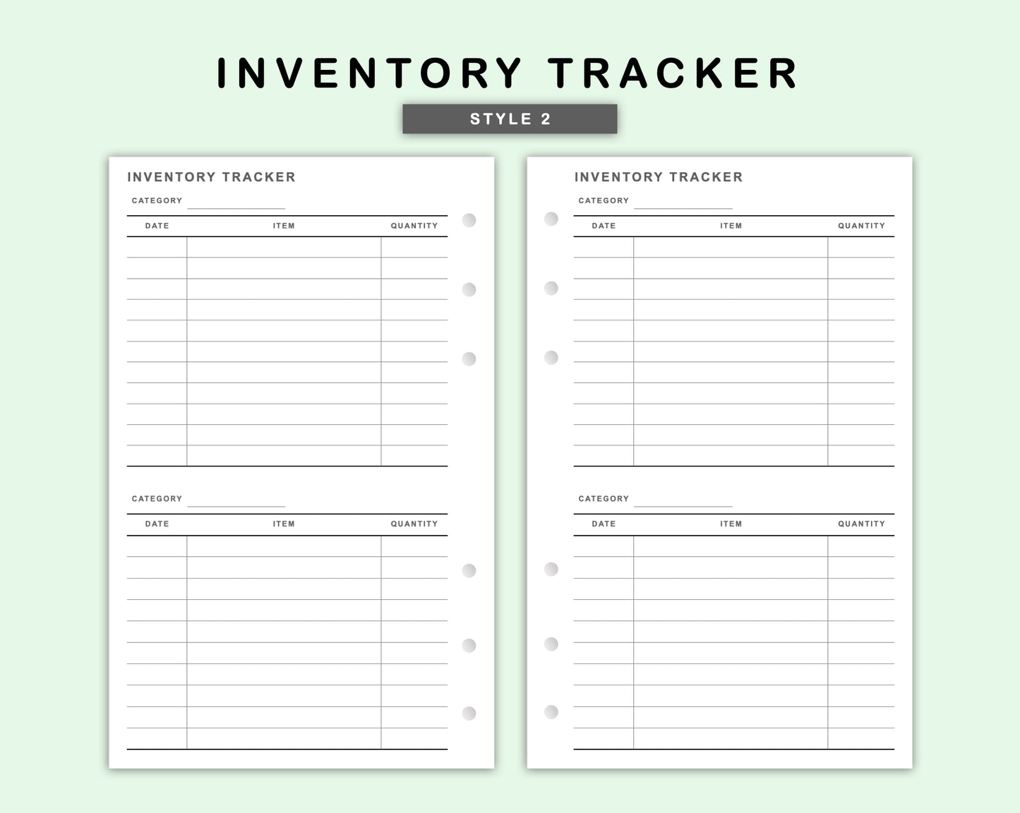 FC Compact Inserts - Inventory Tracker