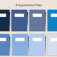 Digital Notebook 8 Tab - Portrait - Classic Blue