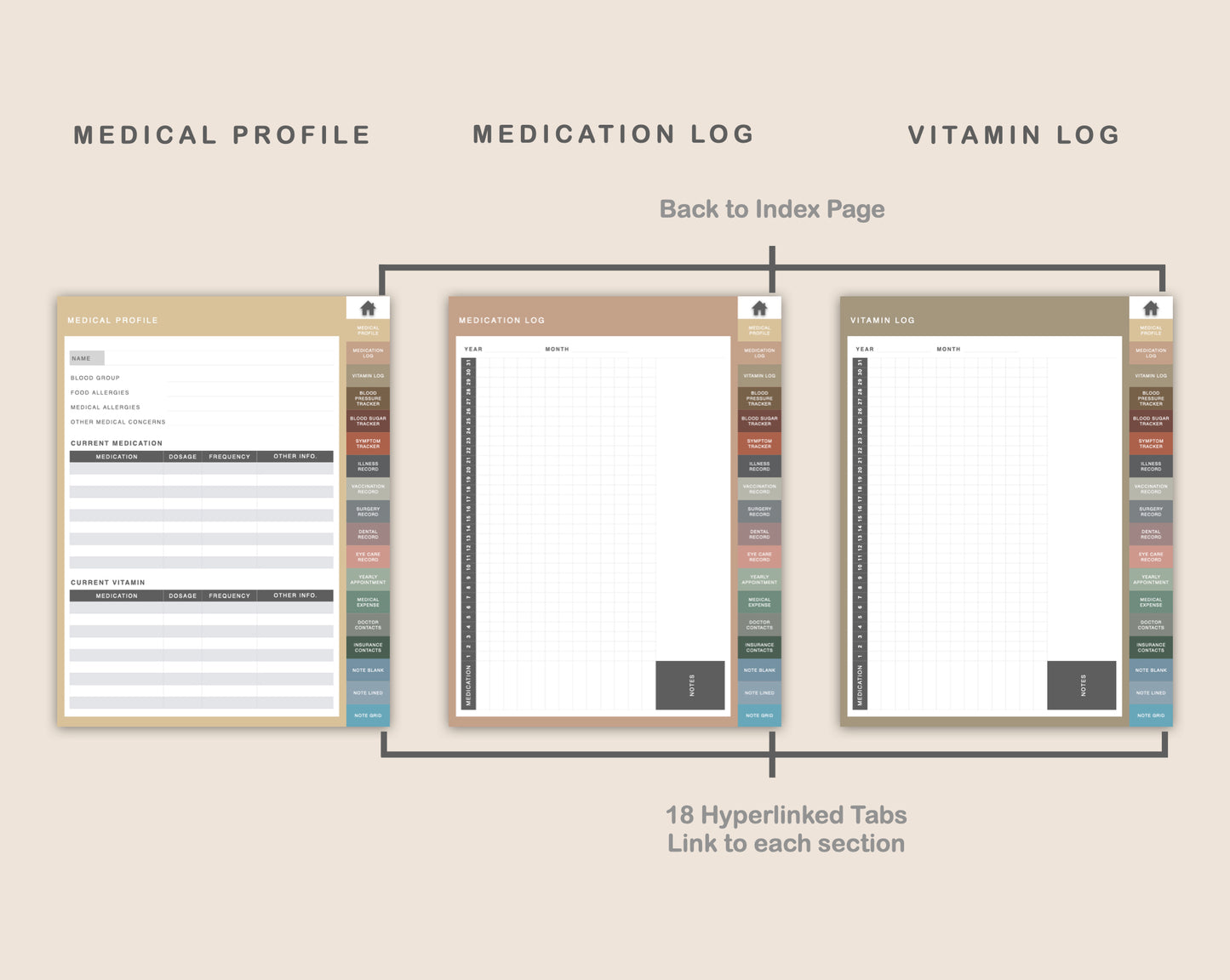 Digital Medical Planner - Muted
