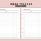 B6 Inserts - Inbox Tracker