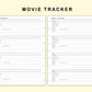 Classic HP Inserts - Movie Tracker
