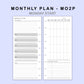 Skinny Classic HP Inserts - Monthly Plan - MO2P - with Habit Tracker