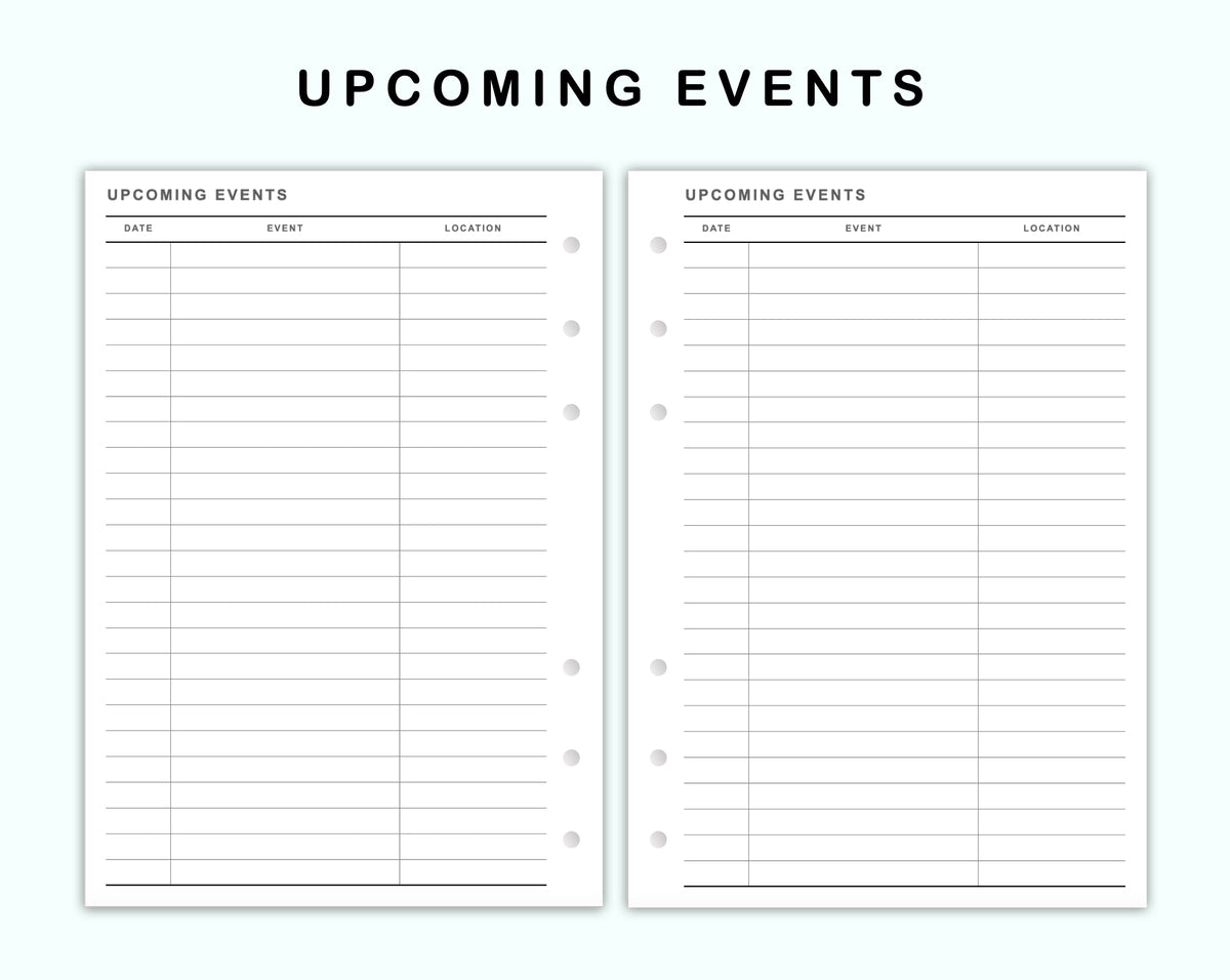 Events Insert Personal Wide Inserts - Upcoming Event – kjunstudio