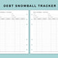 B6 Wide Inserts - Debt Snowball Tracker