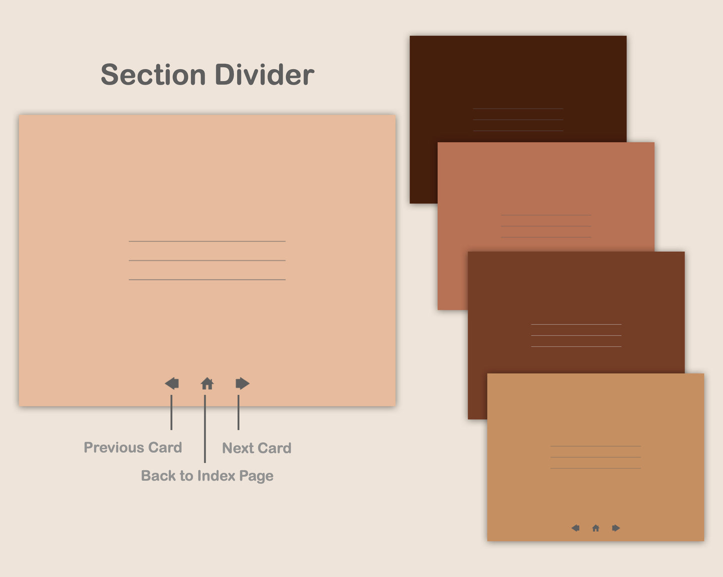 Digital Flashcards - Brown Coffee