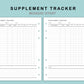 B6 Wide Inserts - Supplement Tracker