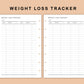 Mini Happy Planner Inserts - Weight Loss Tracker