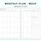 Personal Wide Inserts - Monthly Plan - MO2P - with Top Priority