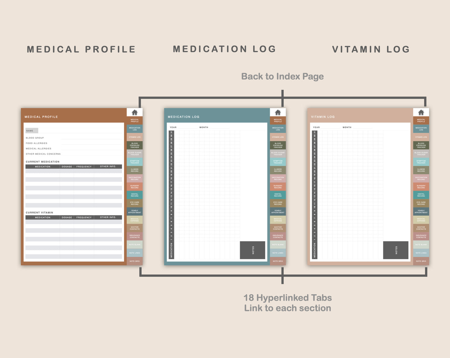 Digital Medical Planner - Neutral