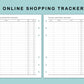 B6 Wide Inserts - Online Shopping Tracker
