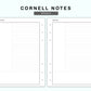 Personal Wide Inserts - Cornell Notes