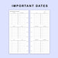 Skinny Classic HP Inserts - Importanat Dates