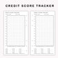 Personal Inserts - Credit Score Tracker