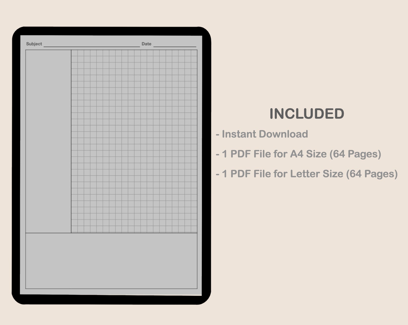 Digital Cornell Notes - Black – kjunstudio