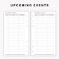 Personal Inserts - Upcoming Event