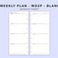 Skinny Classic HP Inserts - Weekly Plan - WO2P - Blank