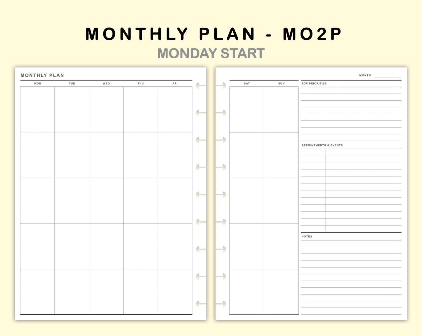 Classic HP Inserts - Monthly Plan - MO2P - with Top Priority