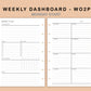 Mini Happy Planner Inserts - Weekly Dashboard