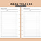 Mini Happy Planner Inserts - Inbox Tracker
