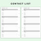 FC Compact Inserts - Contact List