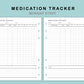 B6 Wide Inserts - Medication Tracker