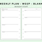 FC Compact Inserts - Weekly Plan - WO2P - Blank