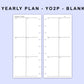Skinny Classic HP Inserts - Yearly Plan - YO2P - Blank