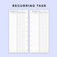Skinny Classic HP Inserts - Recurring Task