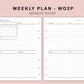 B6 Inserts - Weekly Plan - WO2P - with Calendar