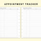 Classic HP Inserts - Appointment Tracker