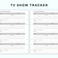 Personal Wide Inserts - TV Show Tracker
