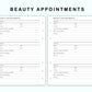 Personal Wide Inserts - Beauty Appointments
