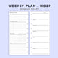 Skinny Classic HP Inserts - Weekly Plan - WO2P - with Habit Tracker