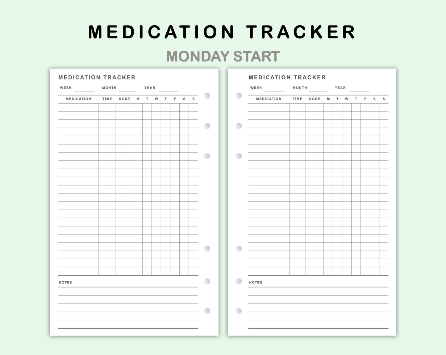 FC Compact Inserts - Medication Tracker