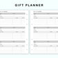 Personal Wide Inserts - Gift Planner