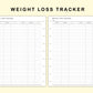 Classic HP Inserts - Weight Loss Tracker
