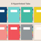Digital Notebook 8 Tab - Portrait - Colorful