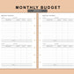 Mini Happy Planner Inserts - Monthly Budget