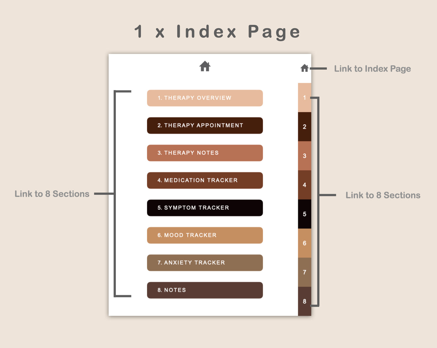 Digital Therapy Journal - Coffee Brown